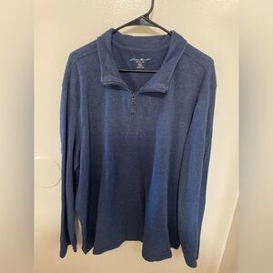 ✨Men’s Eddie Bauer Blue Quarter Zip Pullover Size 2X